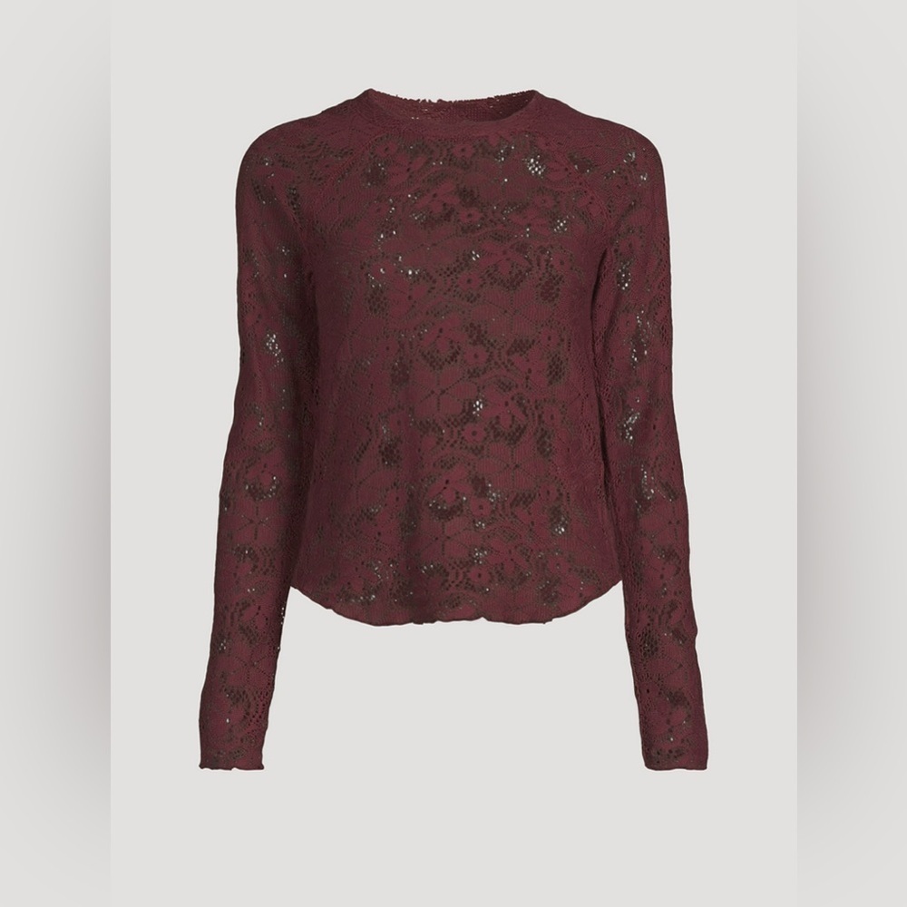 Free People In The Meadow Lace Top in Port Royal, Size Small - Picture 11 of 11